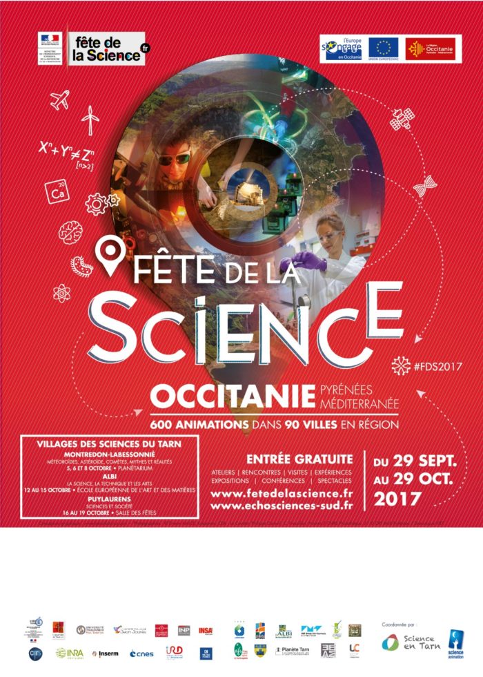 Affiche de la fête de la science 2017 Tarn - Occitanie